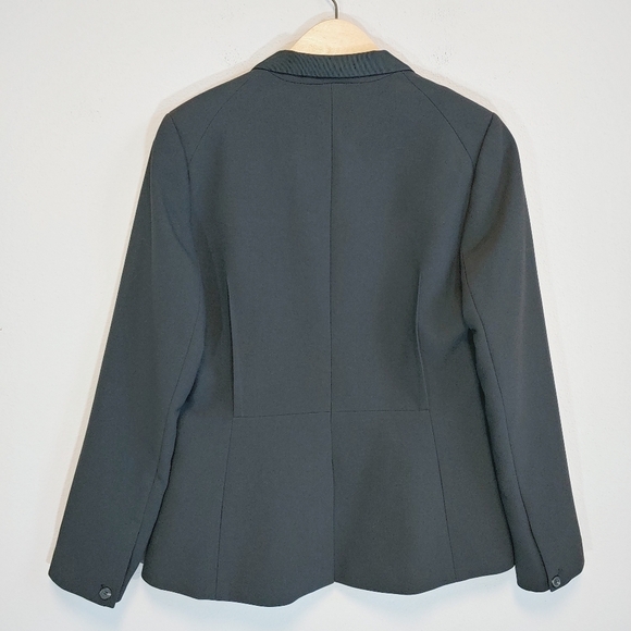 1. State Women's Black One-Button Career Office Capsule Blazer Jacket Sz 12 - Picture 7 of 11